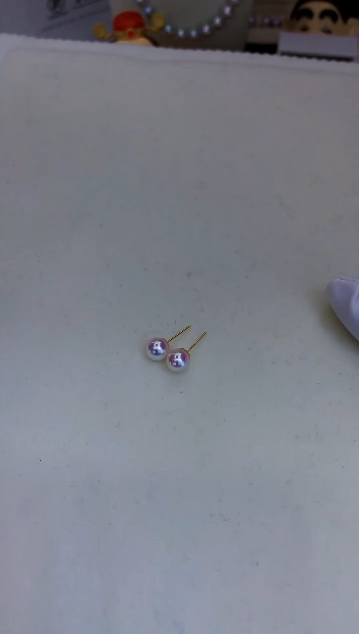 18K金镶嵌海水珍珠饰品5-6素钉定制