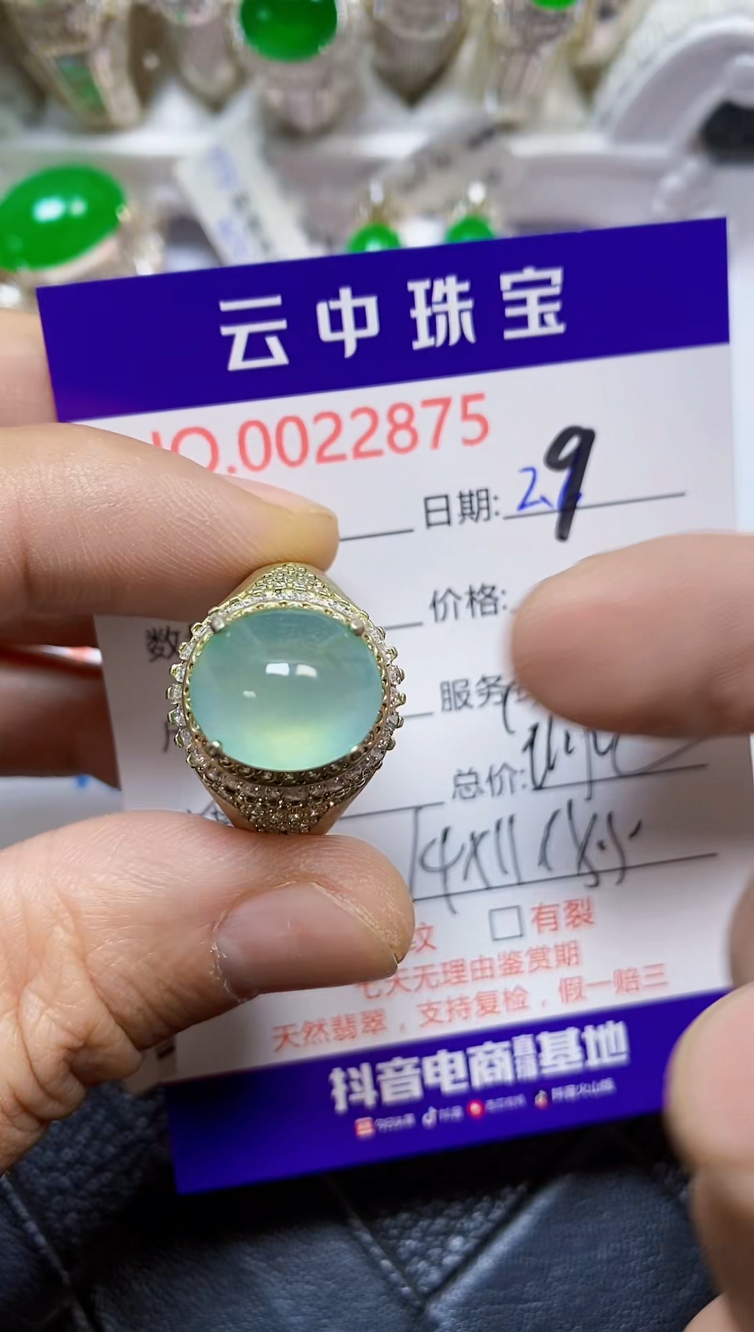 【闪购商品】翡翠戒指未镶嵌/28750000