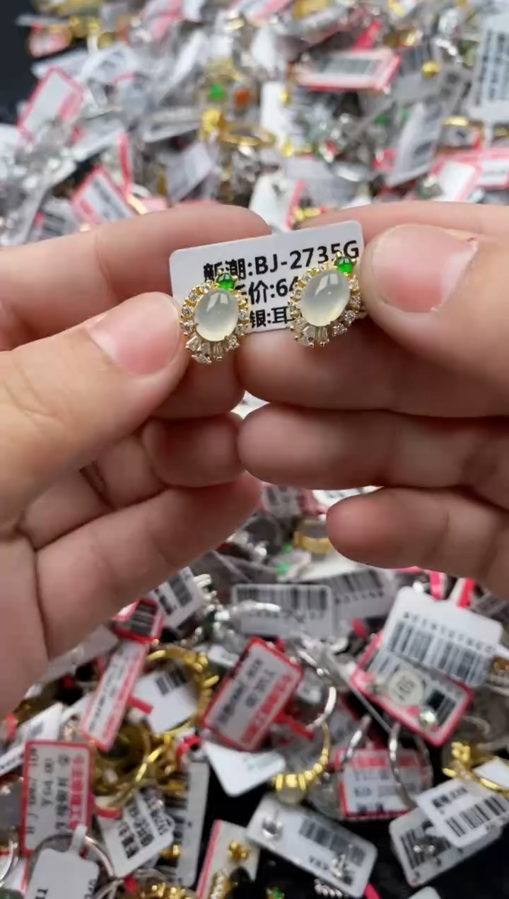 【闪购商品】翡翠戒指银S925镶嵌55555---10