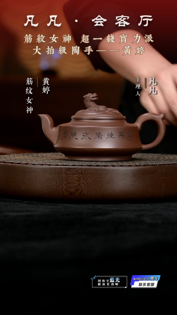 茶壶紫砂JW黄婷83 盘龙革紫泥430cc