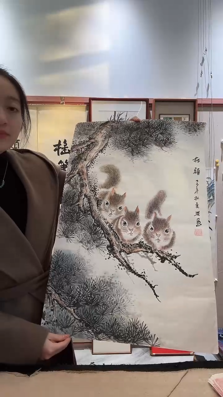 书法jx何老师国画作品一件 