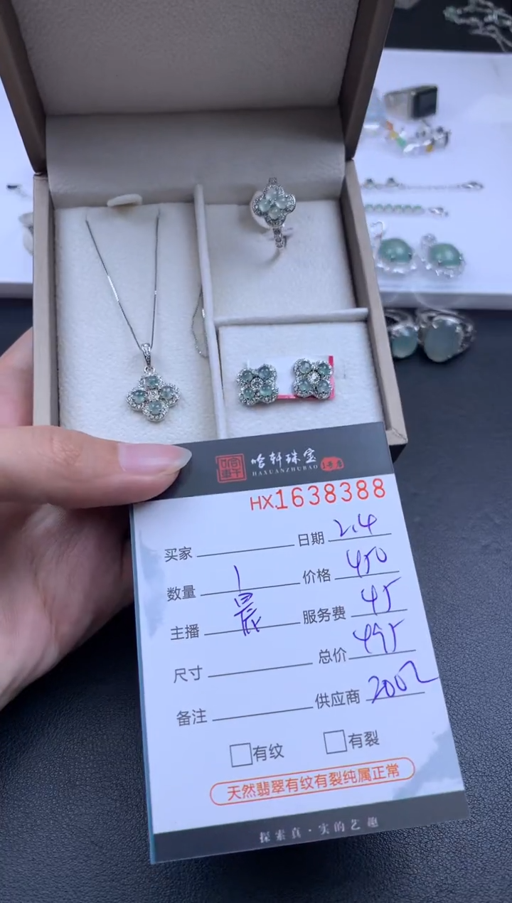 【闪购商品】翡翠挂件未镶嵌哈轩 挂件1套