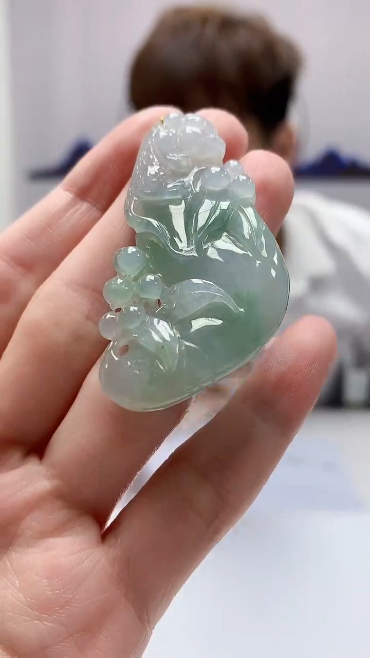 【闪购商品】定制翡翠未镶嵌4868zm-毛货挂件29