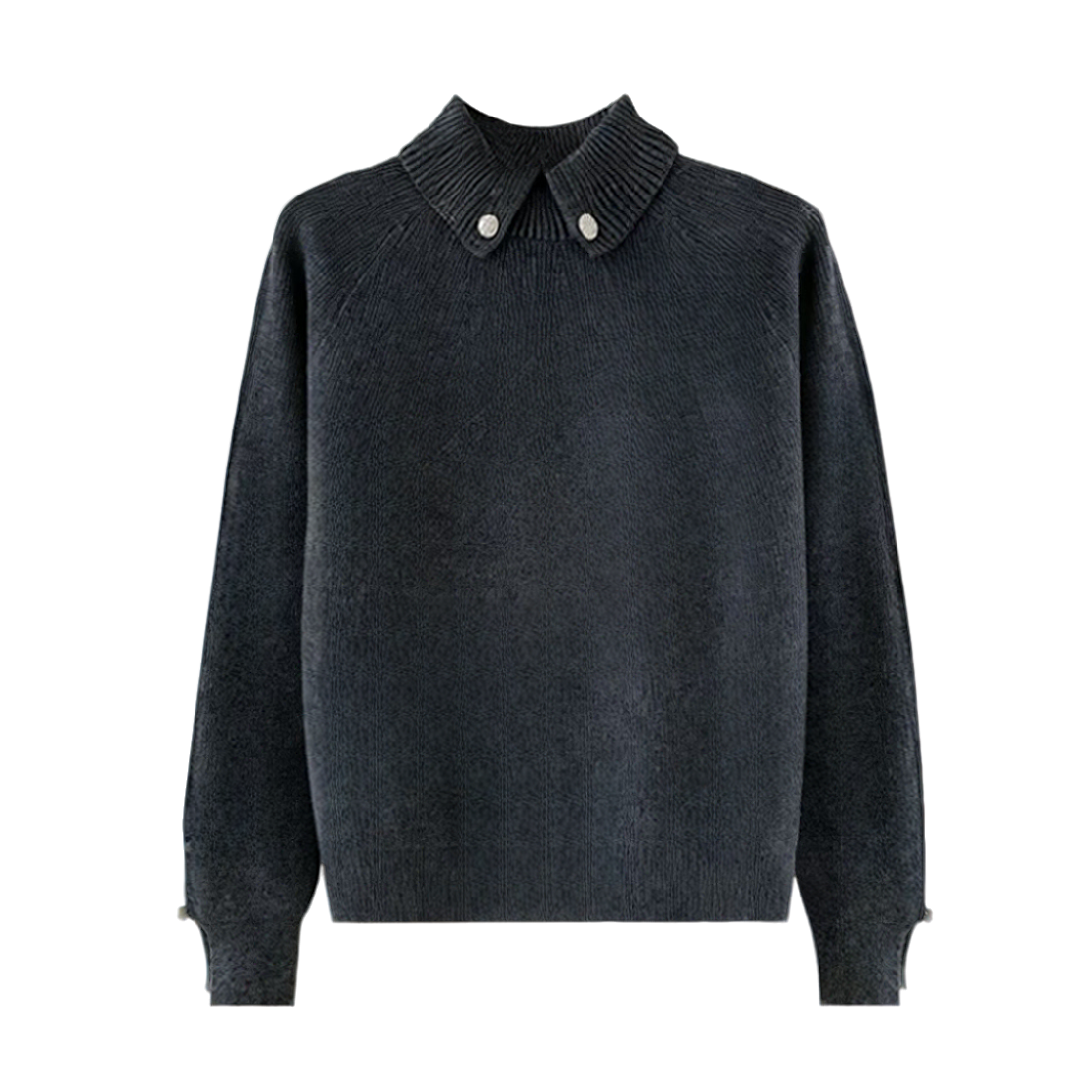 加厚安迪绒翻领针织衫毛衣洋气纽扣长袖女秋冬百搭打底外穿868