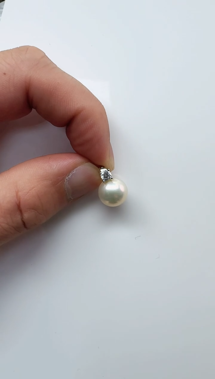 【闪购商品】淡水珍珠AQ银S925镶嵌珍珠吊坠@@BD140