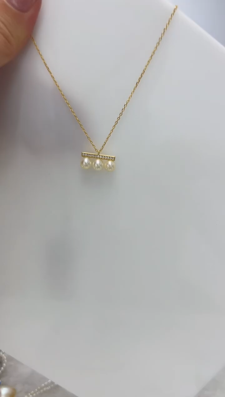 【闪购商品】海水珍珠DA银S925镶嵌平衡木 C1239