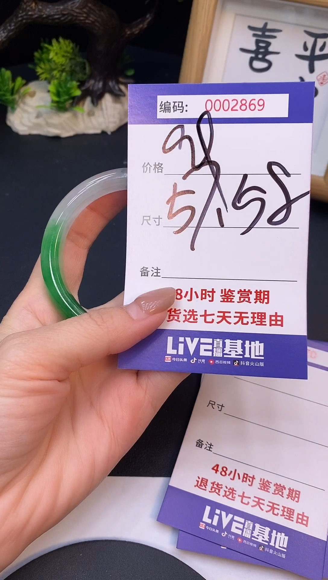 未镶嵌手镯翡翠0002869