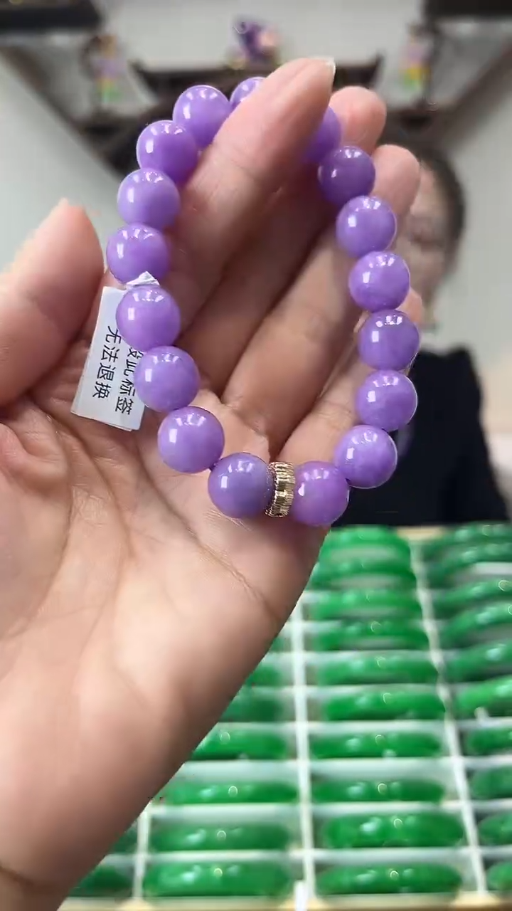 【闪购商品】砖雕闪8 紫罗兰手串 