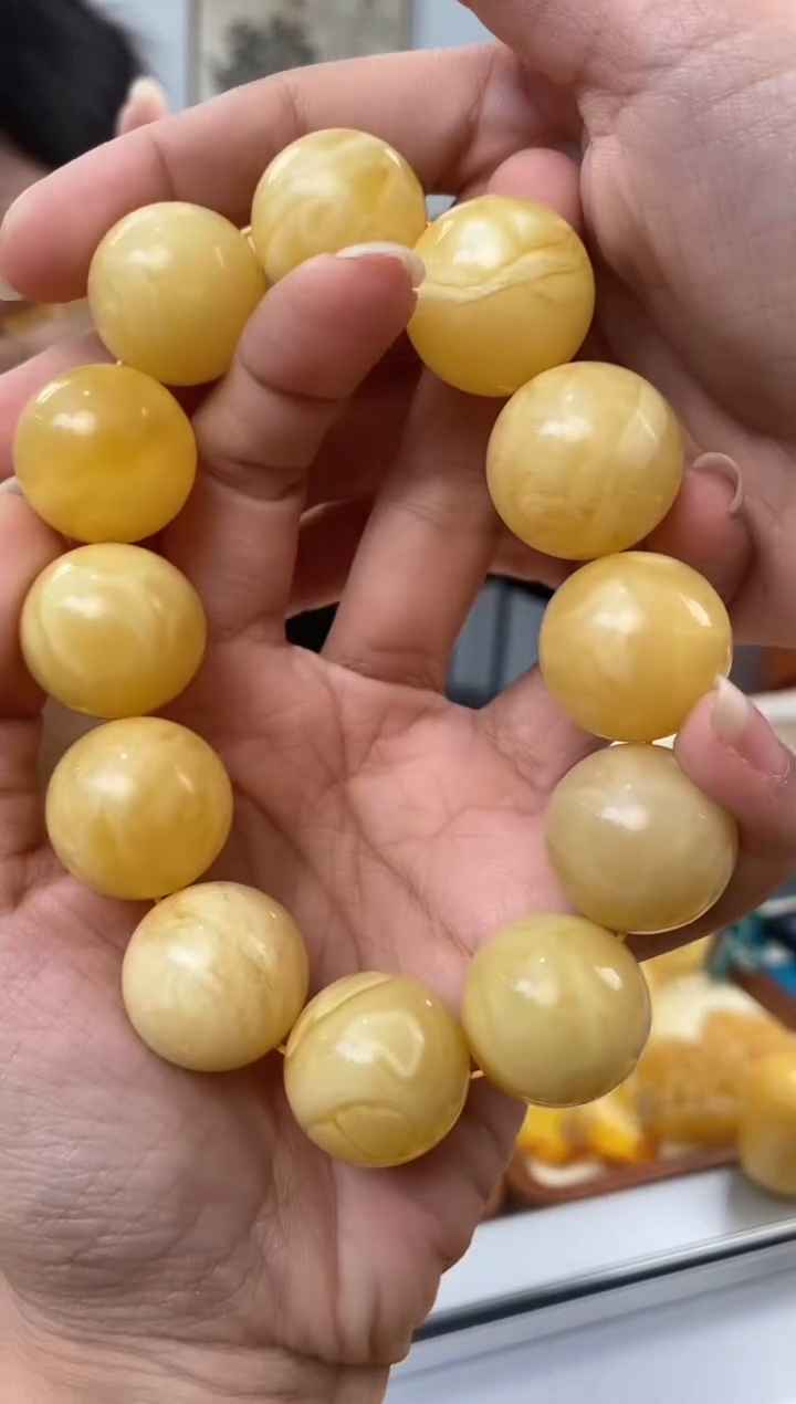 【闪购商品】琥珀裸石未镶嵌天然琥珀蜜蜡手串