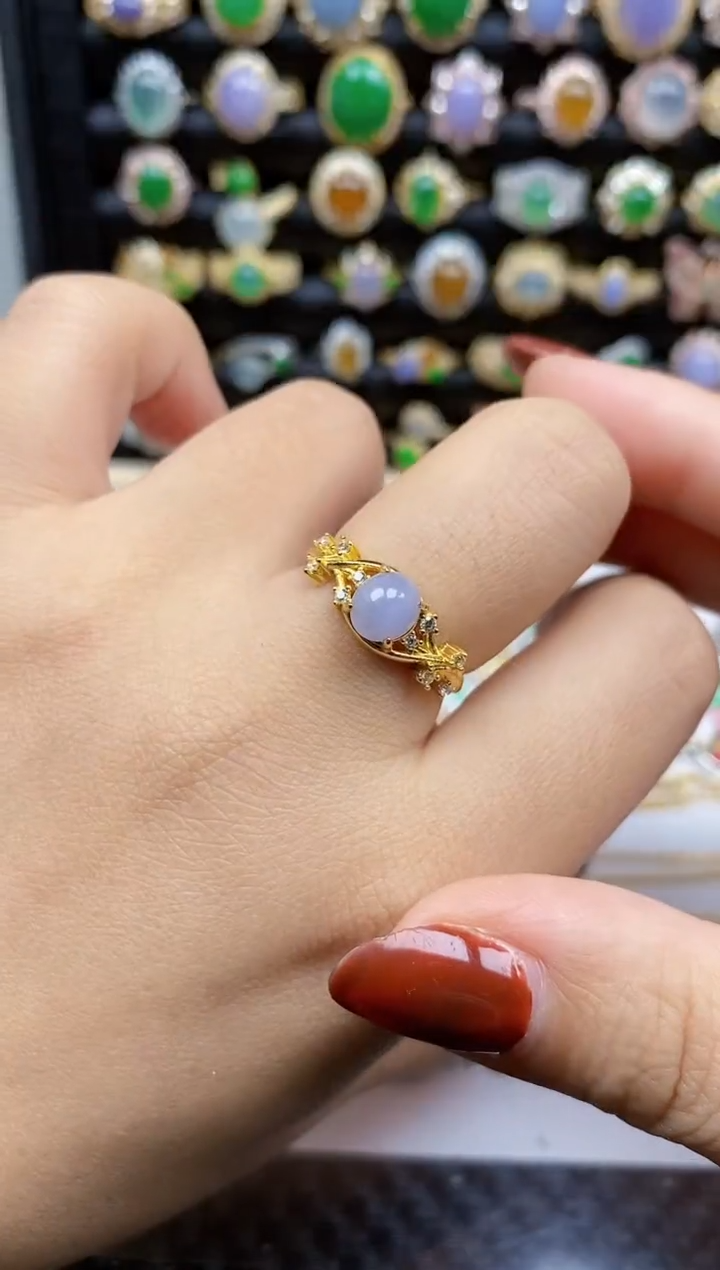 银S925镶嵌戒指翡翠6099