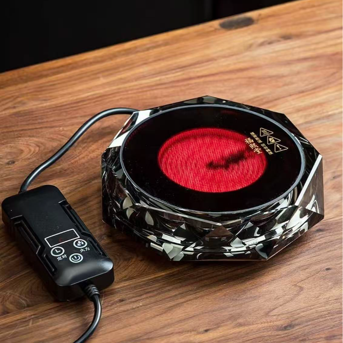 惊喜家水晶电陶炉家用养生煮茶器高颜值玻璃耐高温烧水泡茶