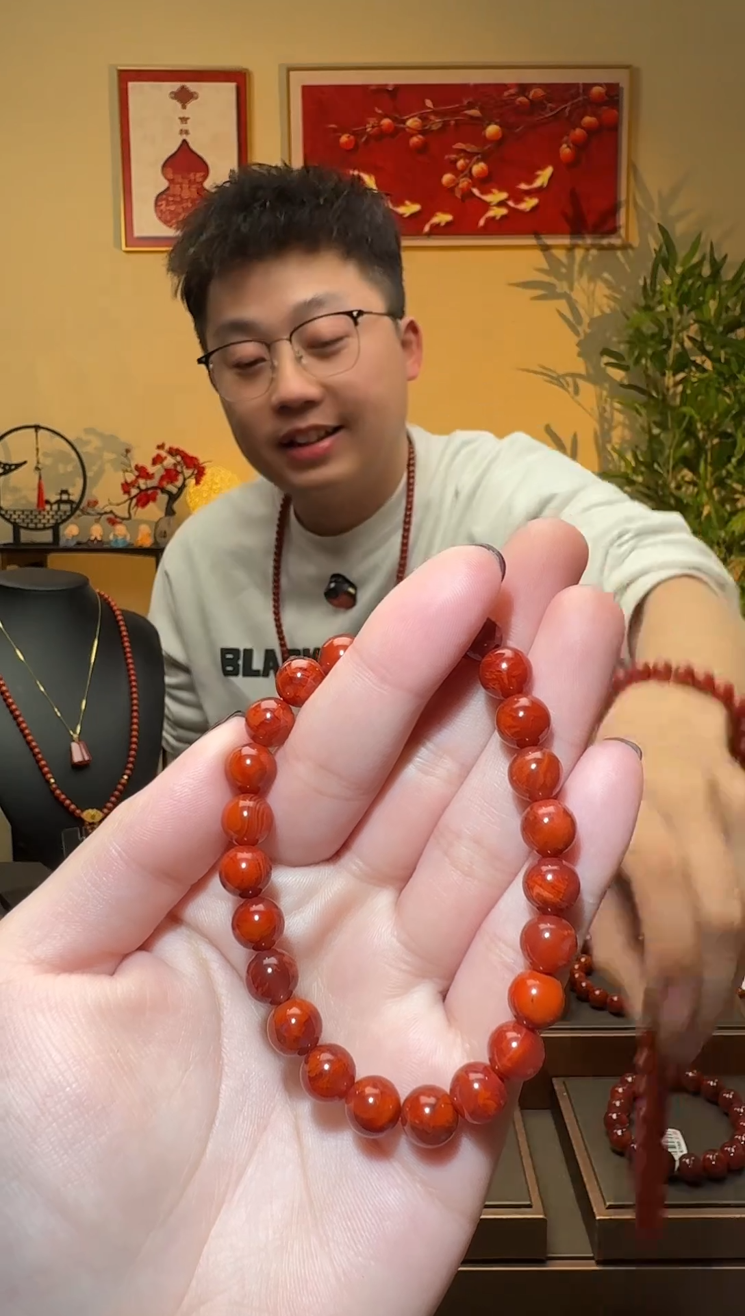 【闪购商品】南红玛瑙手串未镶嵌一条约8mm 多样性发货