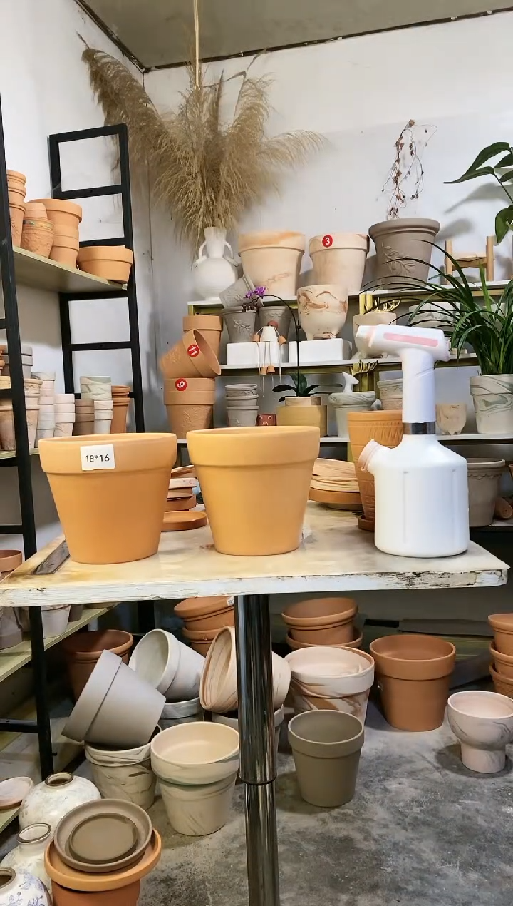 【闪购商品】陶18*16红陶国际 2盆无托