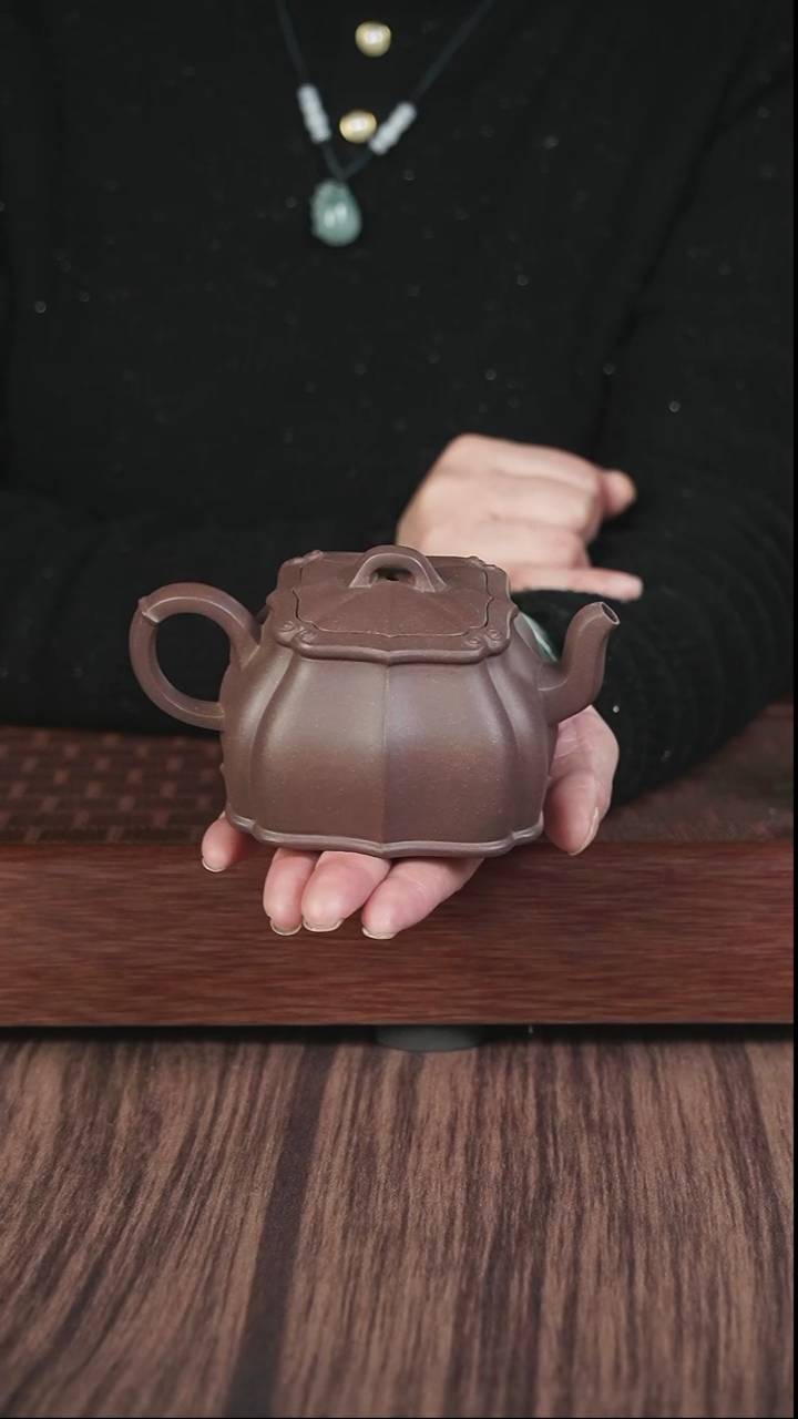 【闪购商品】紫砂茶壶筋纹  底槽清  乾坤