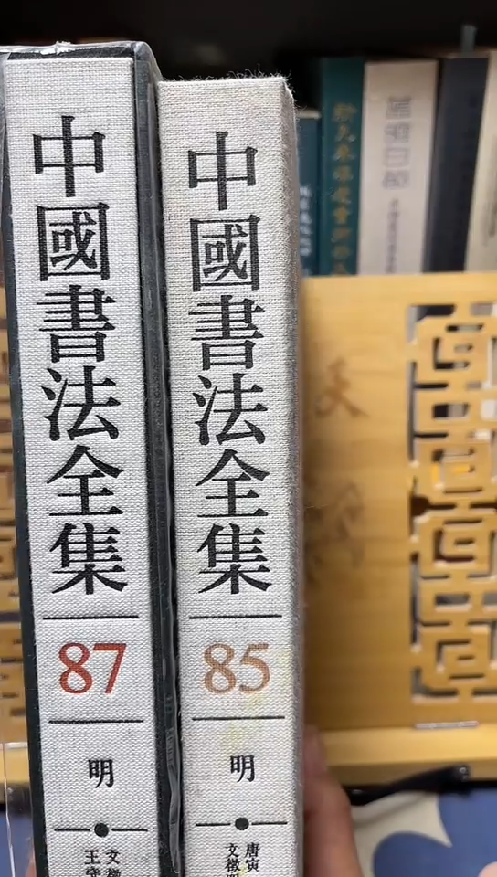 中国书法全集85.87文征明王守仁共2本