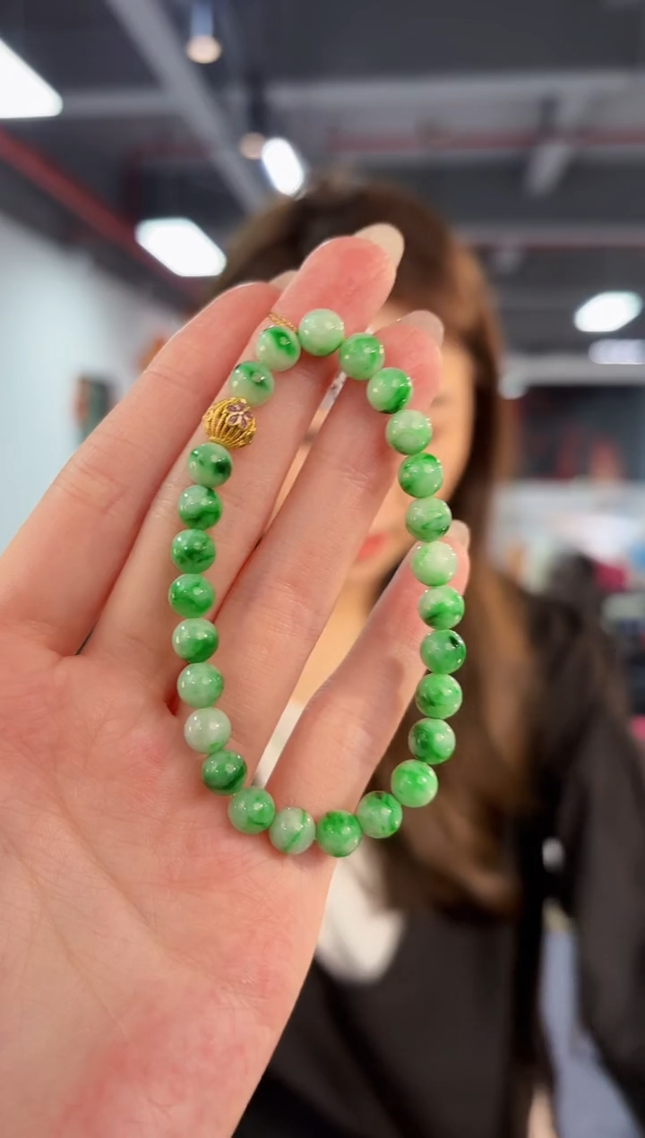 【闪购商品】翡翠手串未镶嵌缅料A货/支持复检/一件