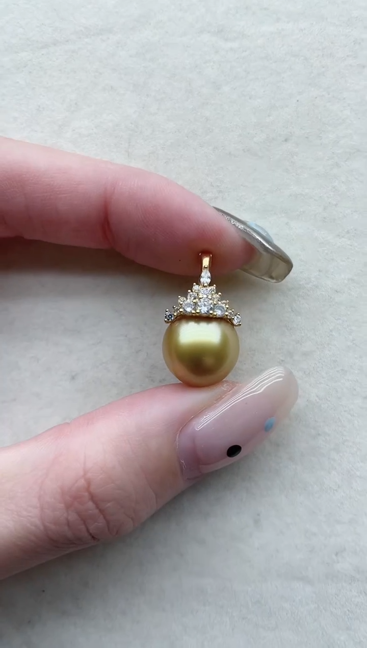 【闪购商品】海水珍珠吊坠银S925镶嵌Y28