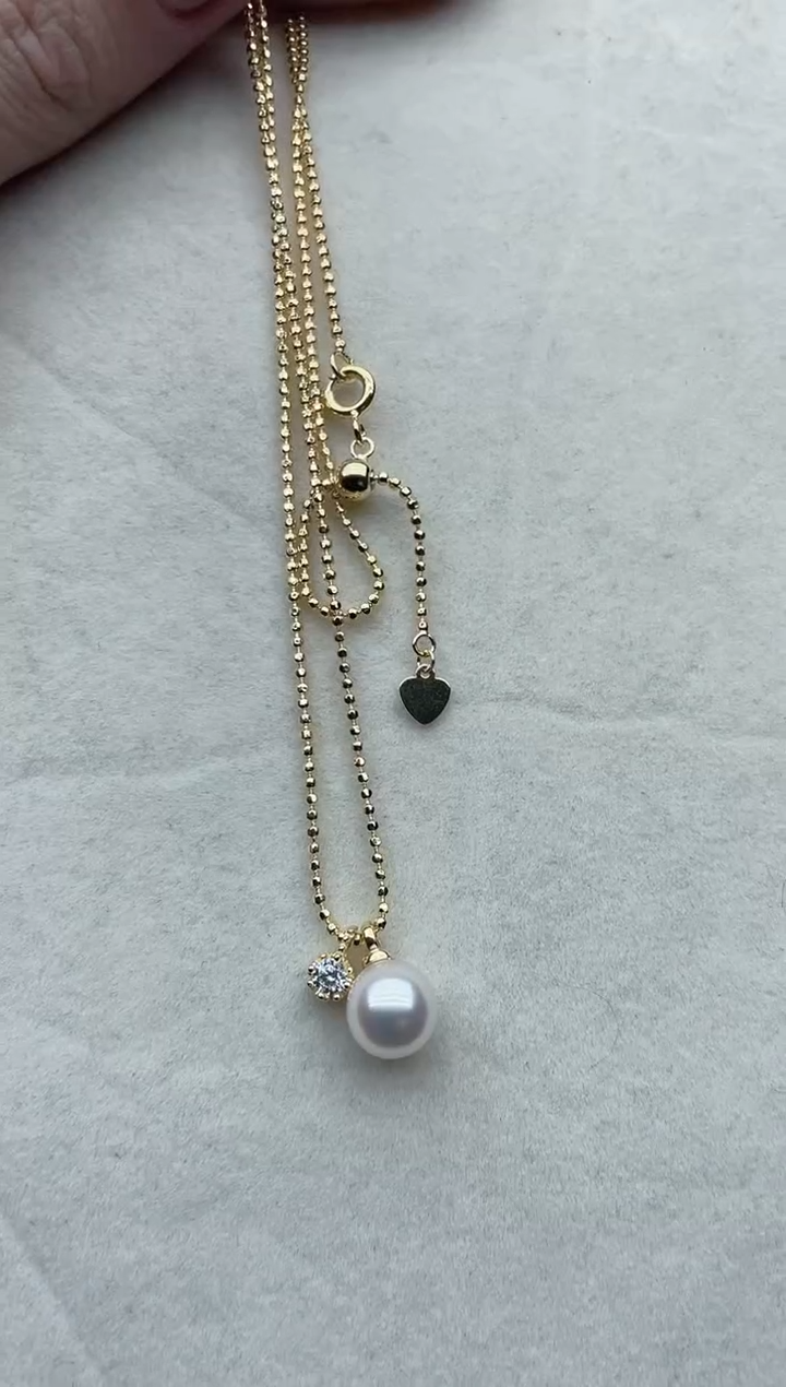 【闪购商品】海水珍珠套链银S925镶嵌136