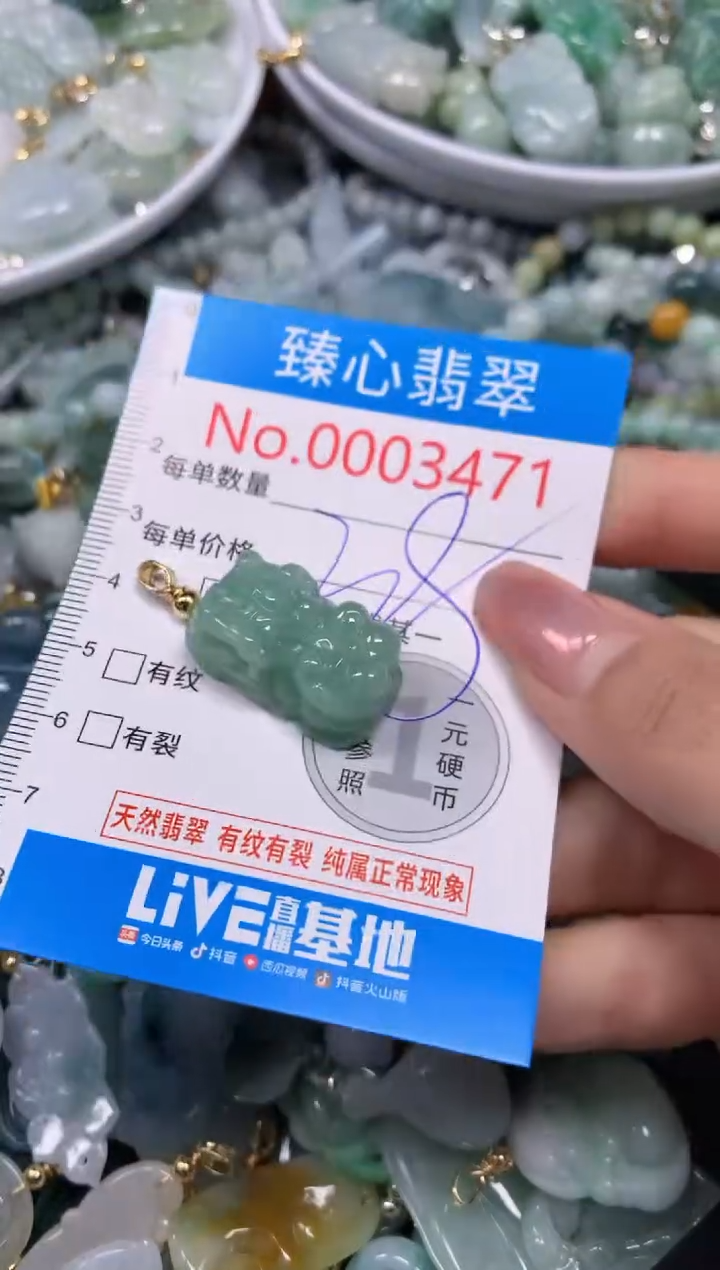 【闪购商品】翡翠颈饰未镶嵌含绳0003471