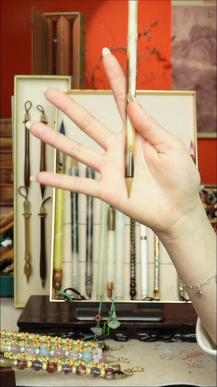 73号闪孤品高货毛笔链接 清水试笔 蘸墨不退