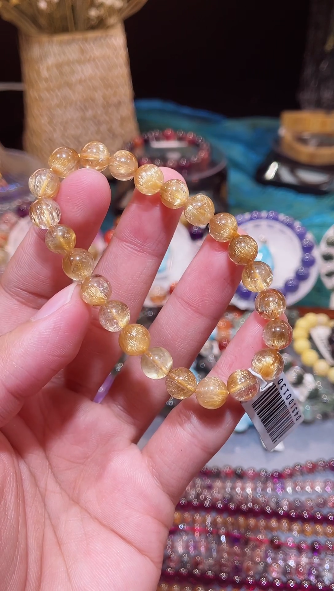 未镶嵌手串发晶钛金单圈8m+