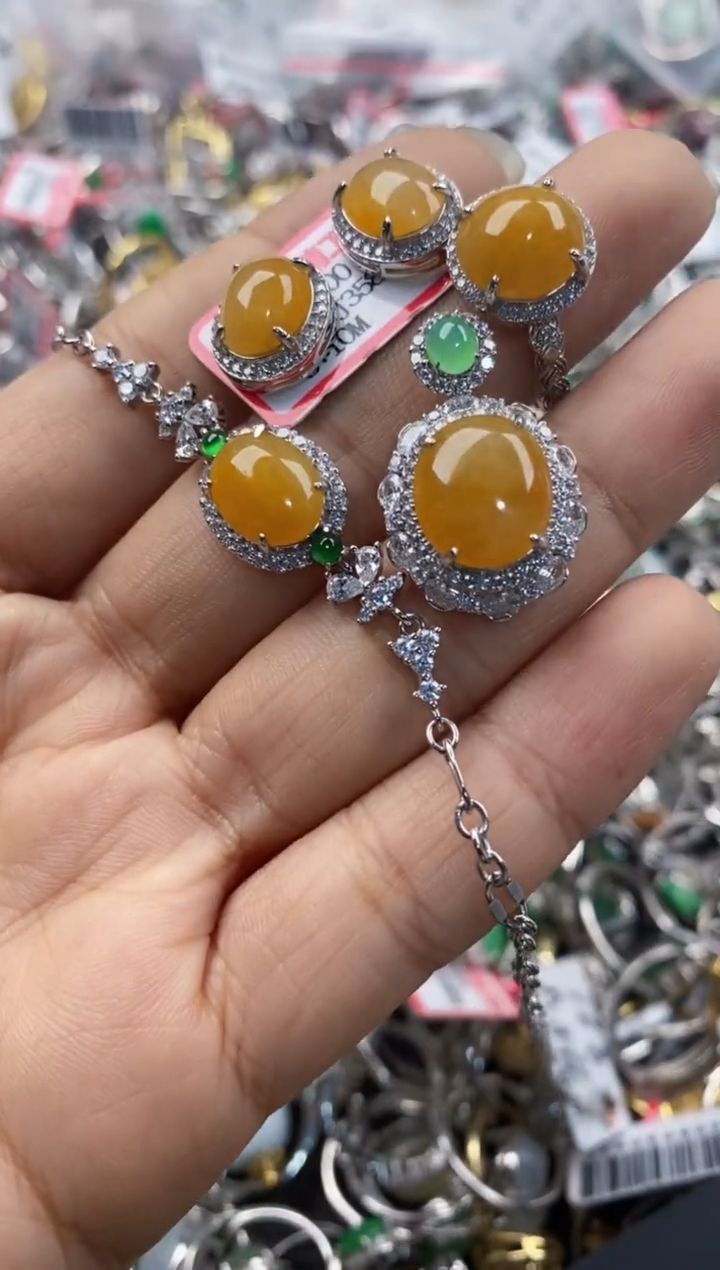 银S925镶嵌戒指翡翠10                 2