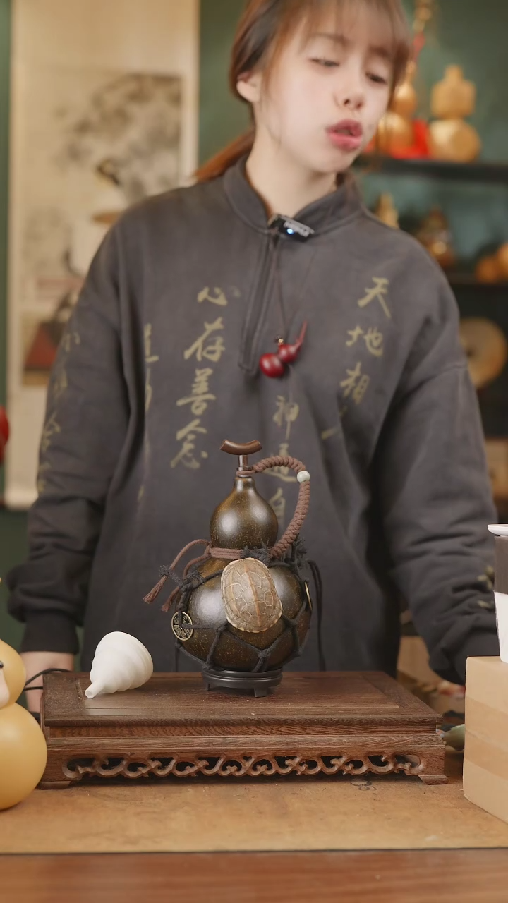 【闪购商品】107号精品天然大漆工艺防渗内胆酒葫芦~