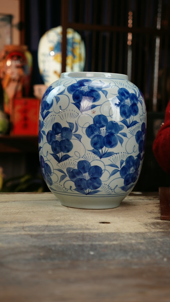 【闪购商品】瓷片景德镇纯手工釉下彩精品花瓶