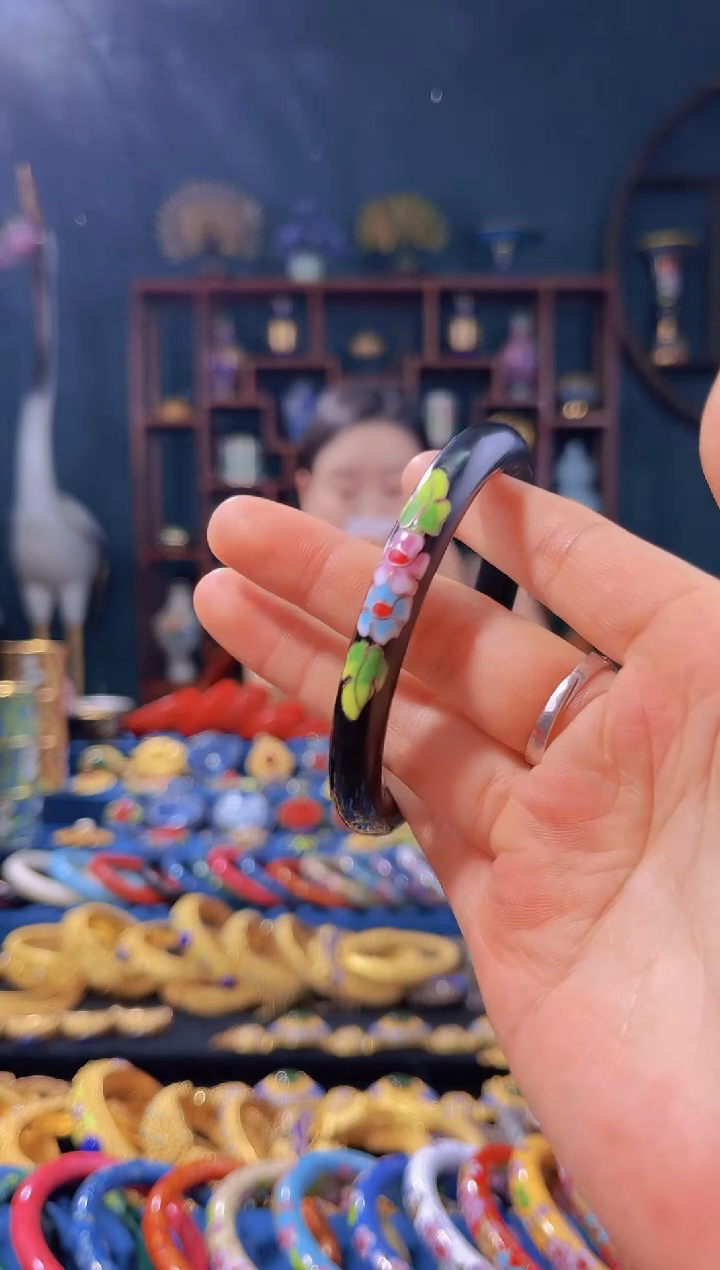 【闪购商品】非遗技艺 景漆结合手镯（61.5圈）