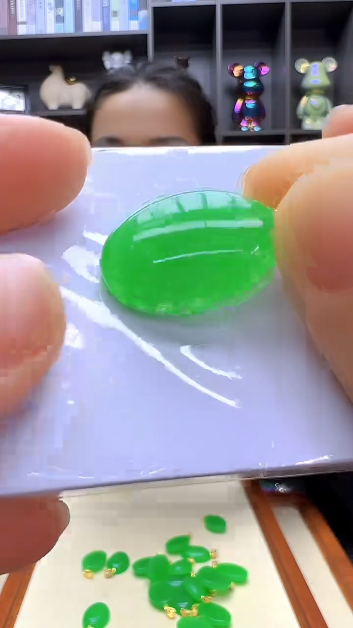 翡翠14K金镶嵌颈饰丹丹翡翠