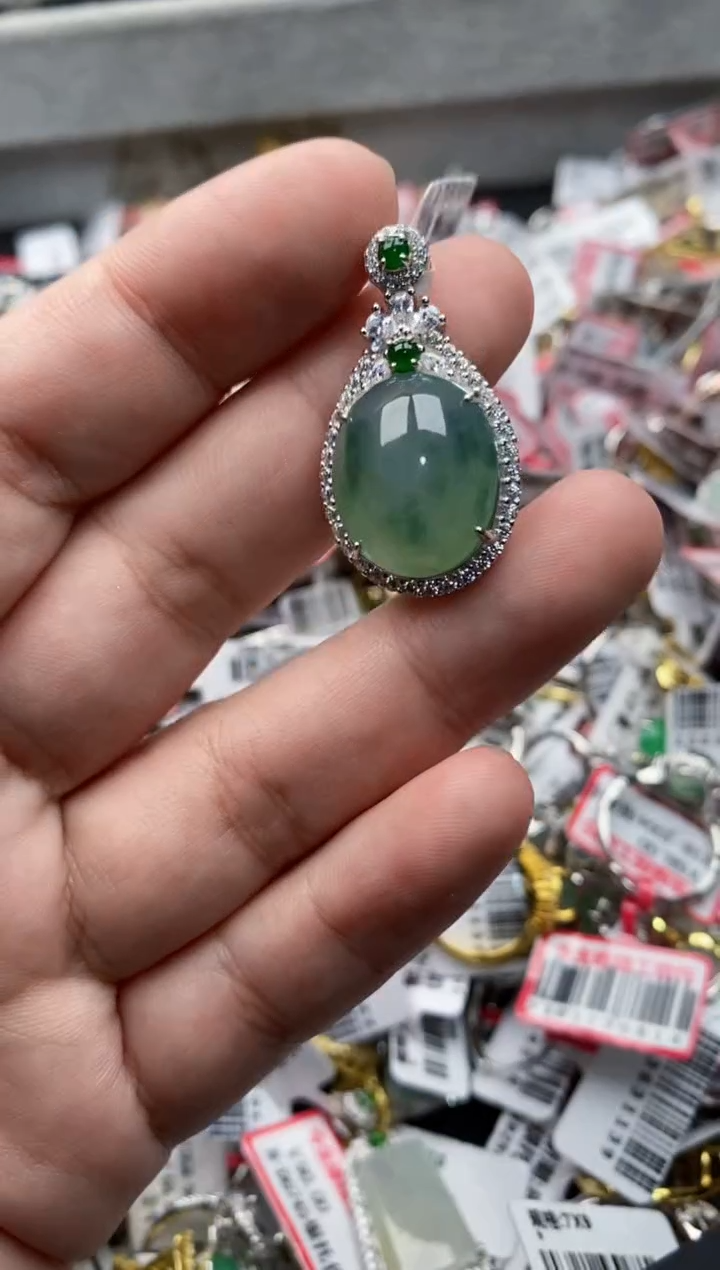 【闪购商品】翡翠戒指银S925镶嵌1111111--6