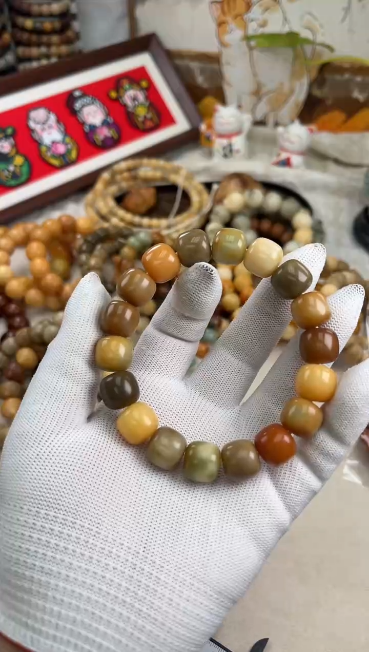 手串菩提根/象牙果a963 卡14 干磨莫高窟