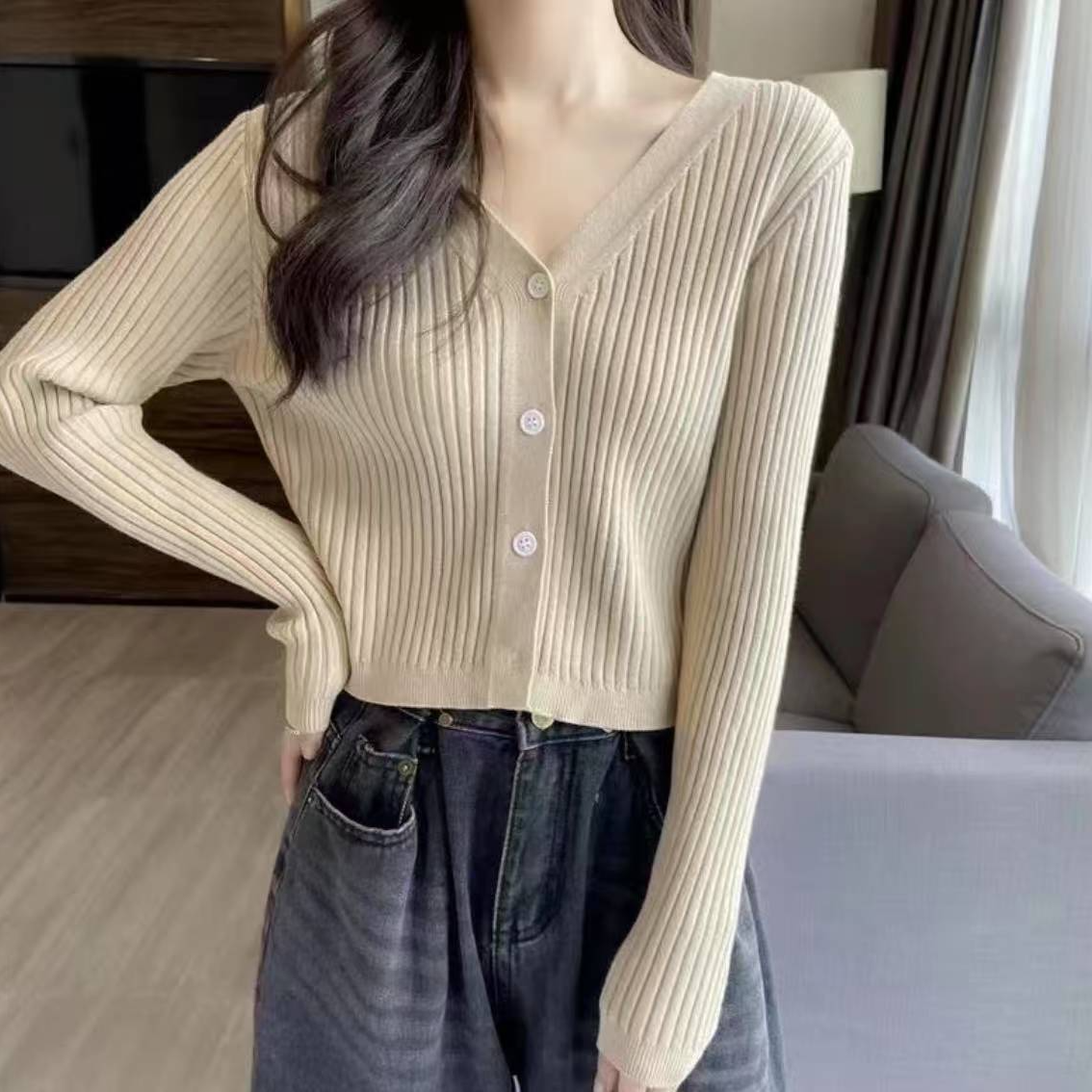  整款 链接春秋款毛衣显瘦百搭