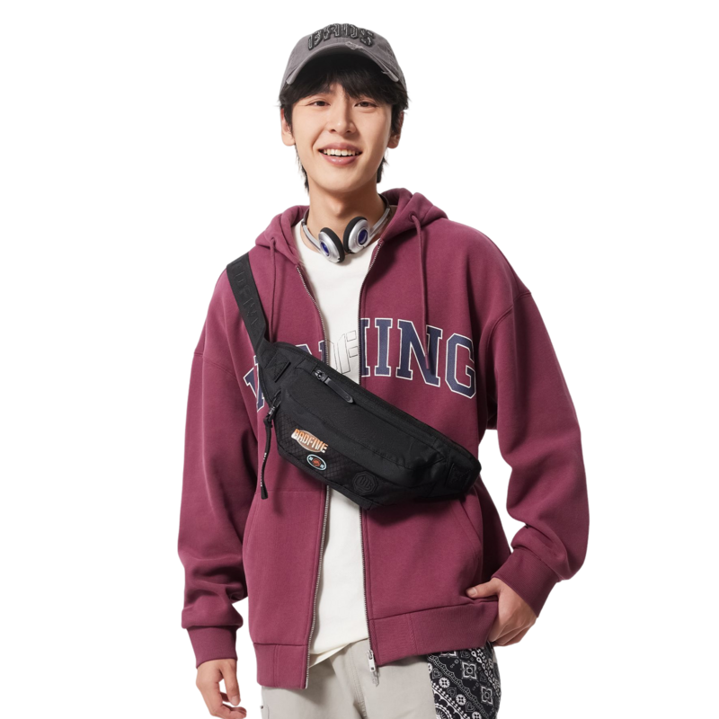 李宁LINING反伍篮球运动生活休闲百搭时尚旅游胸包ABDU191