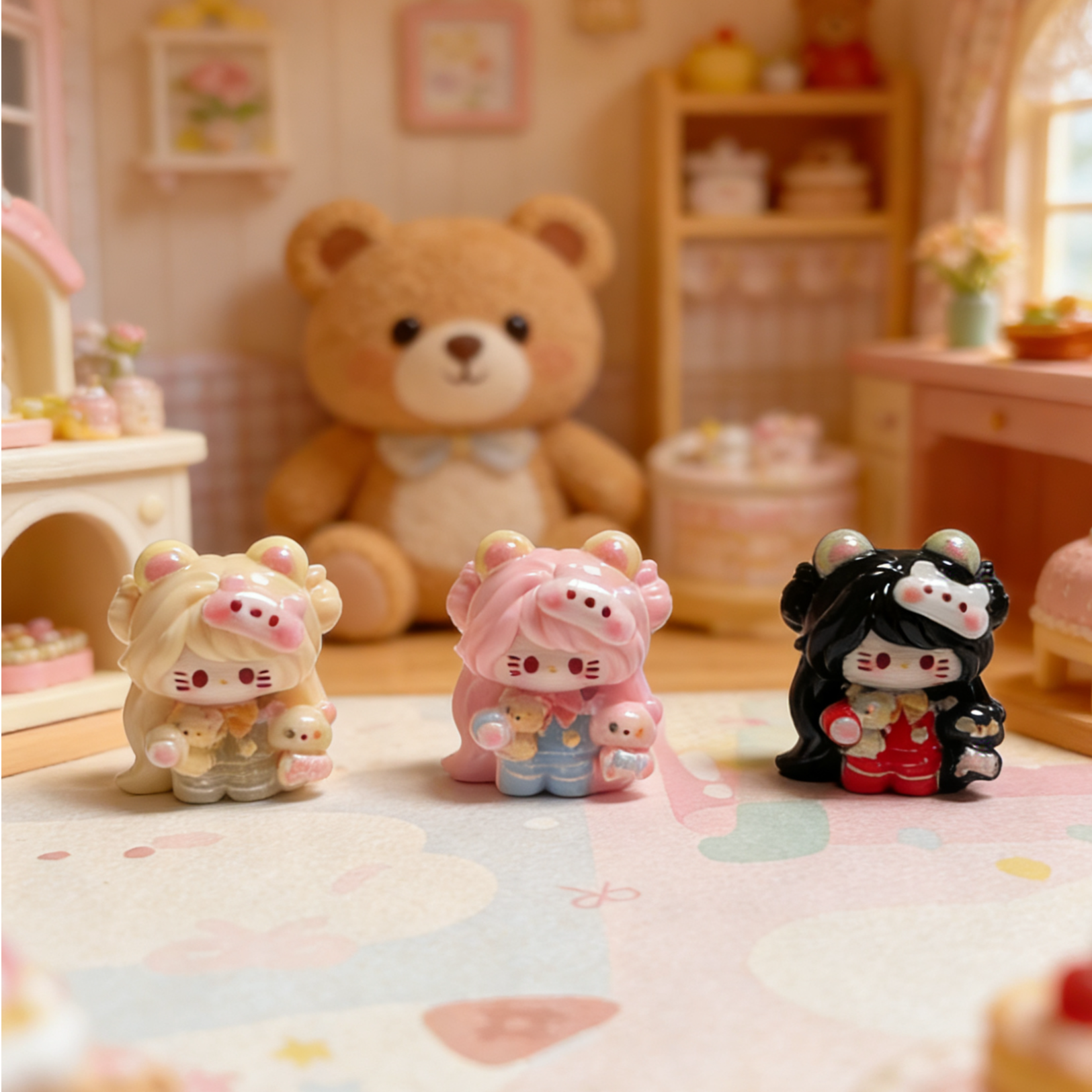 【萌星专属定制】立体款高货睡衣KT卡通创意DIY树脂手机饰品配件