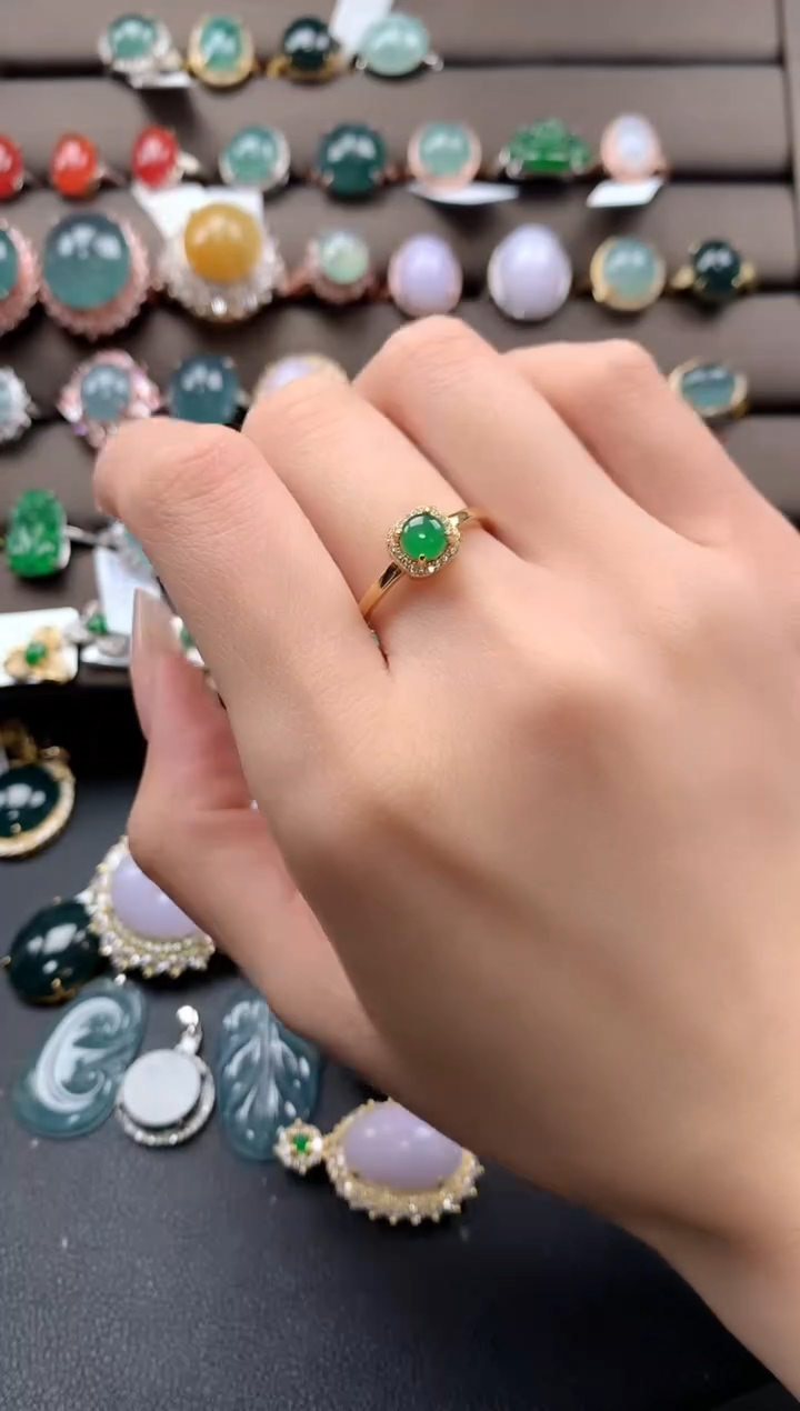 【闪购商品】翡翠戒指银S925镶嵌4234324