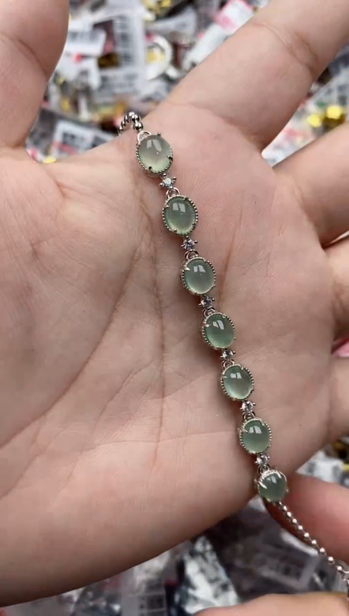 【闪购商品】翡翠戒指银S925镶嵌4444---7