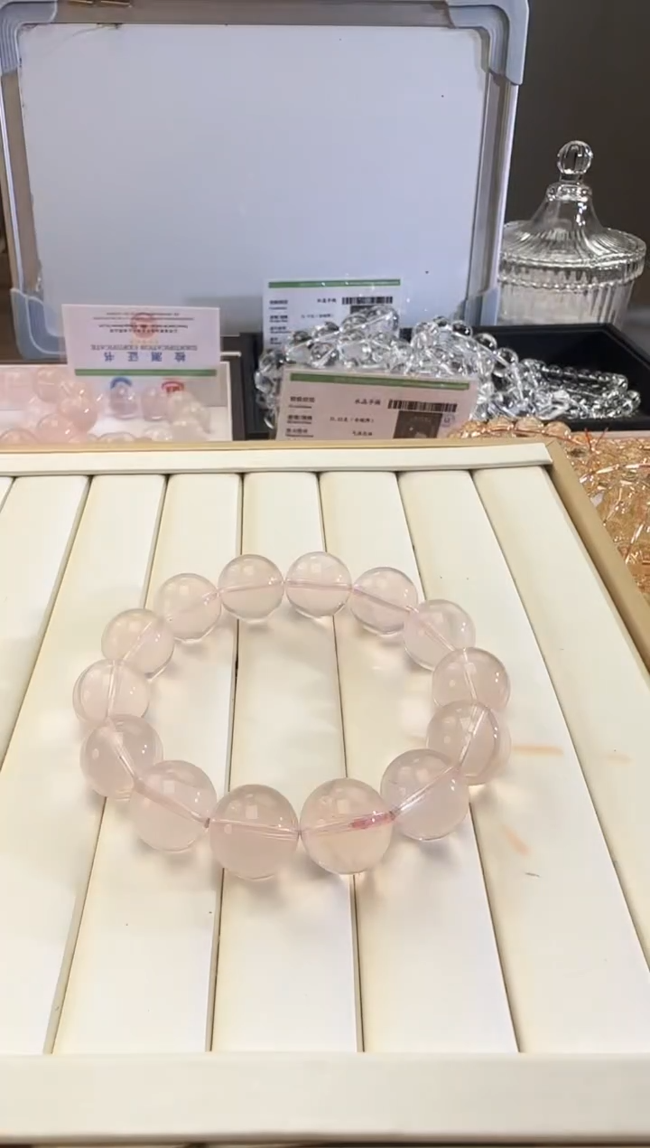 水晶手链未镶嵌粉水晶