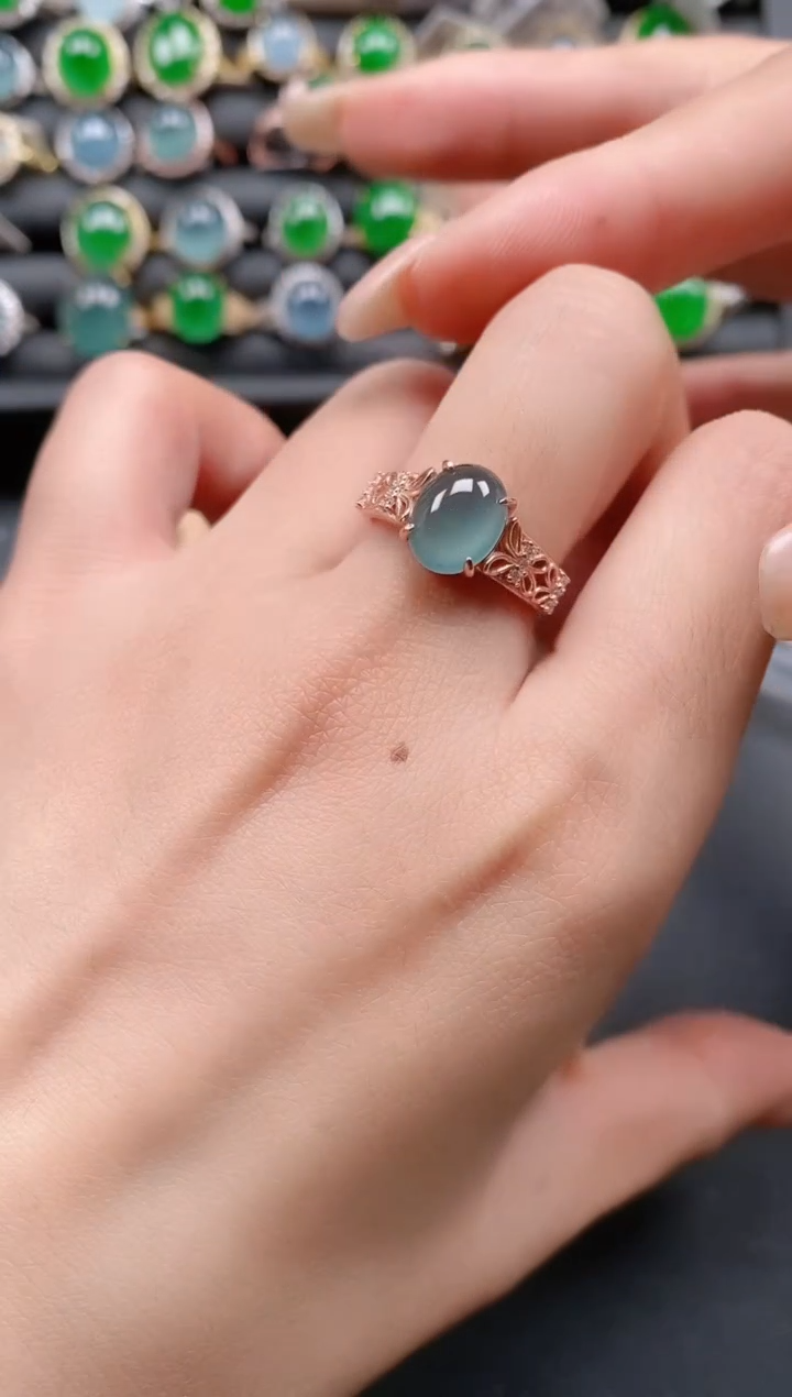 银S925镶嵌戒指翡翠1111