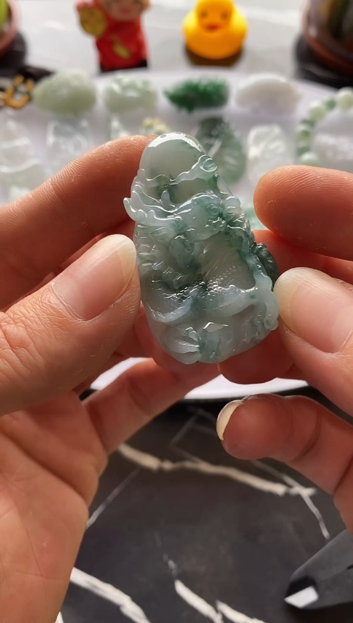 颈饰未镶嵌翡翠@**?2天然缅甸翡翠A货分5单
