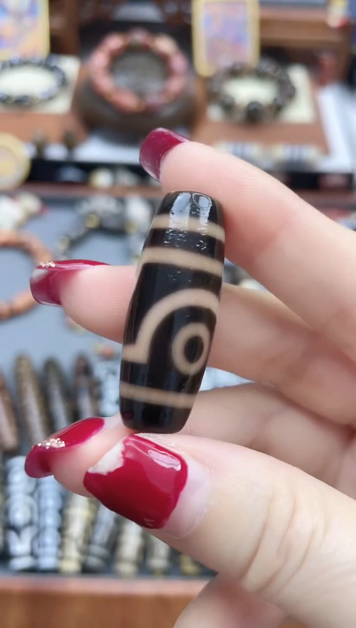 【闪购商品】玛瑙/玉髓珠珠未镶嵌黑金如意二眼