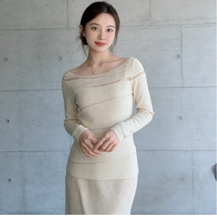 JY 2025新款冬季纯色修身显瘦女士针织毛衣上衣JY647