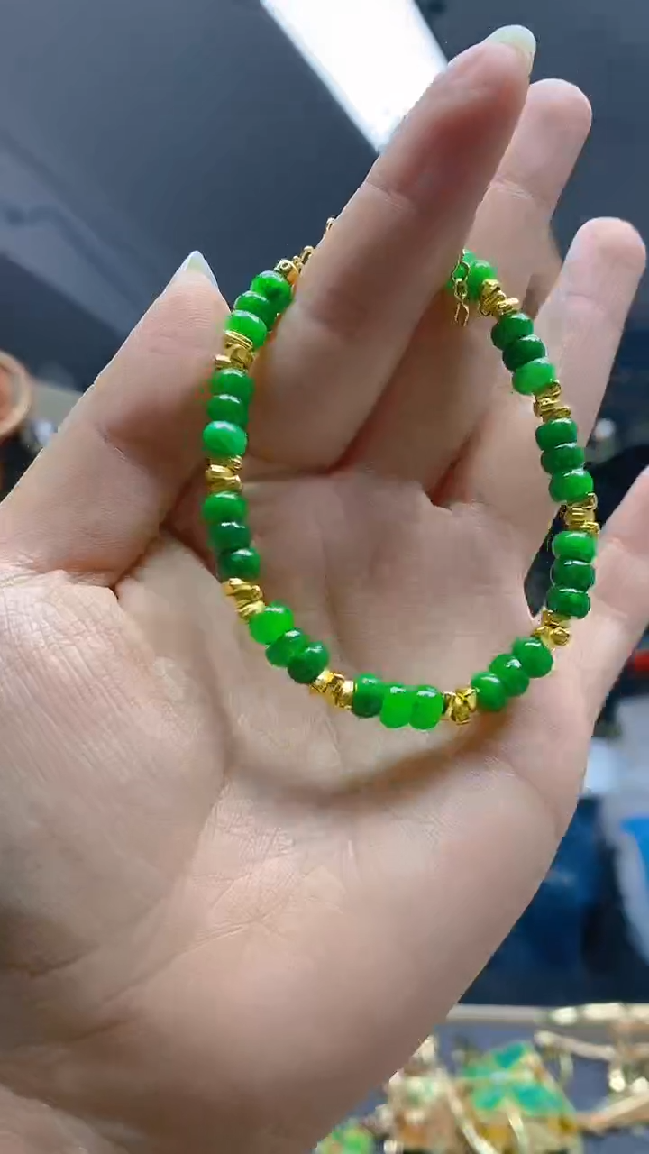【闪购商品】翡翠耳饰合金0399翡翠手链