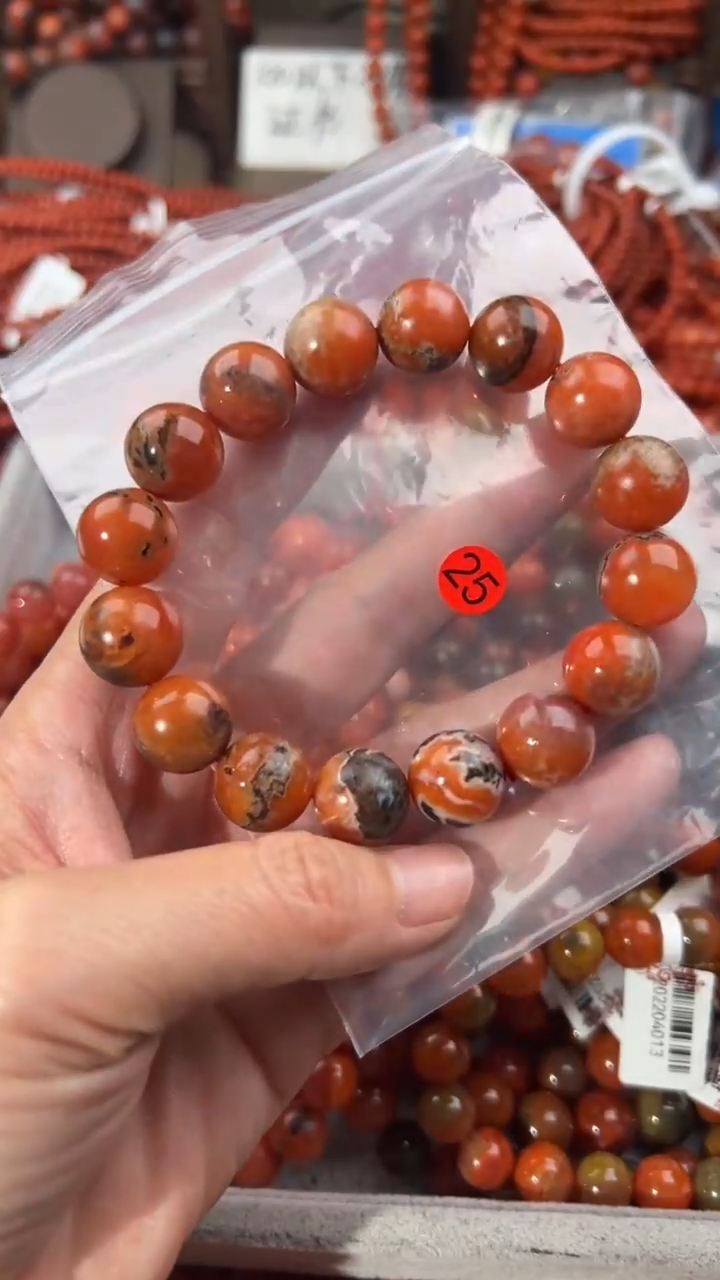 南红玛瑙手串未镶嵌13+