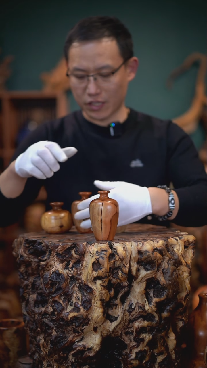 【闪购商品】枣木雷击枣木小梅瓶