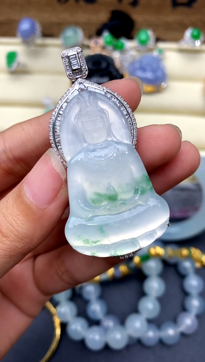 【闪购商品】翡翠颈饰18K金镶嵌618-中国好珍宝