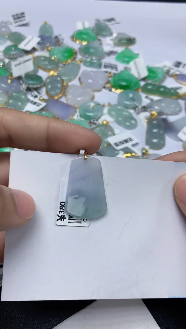 翡翠银S925镶嵌颈饰天然缅甸翡翠A货