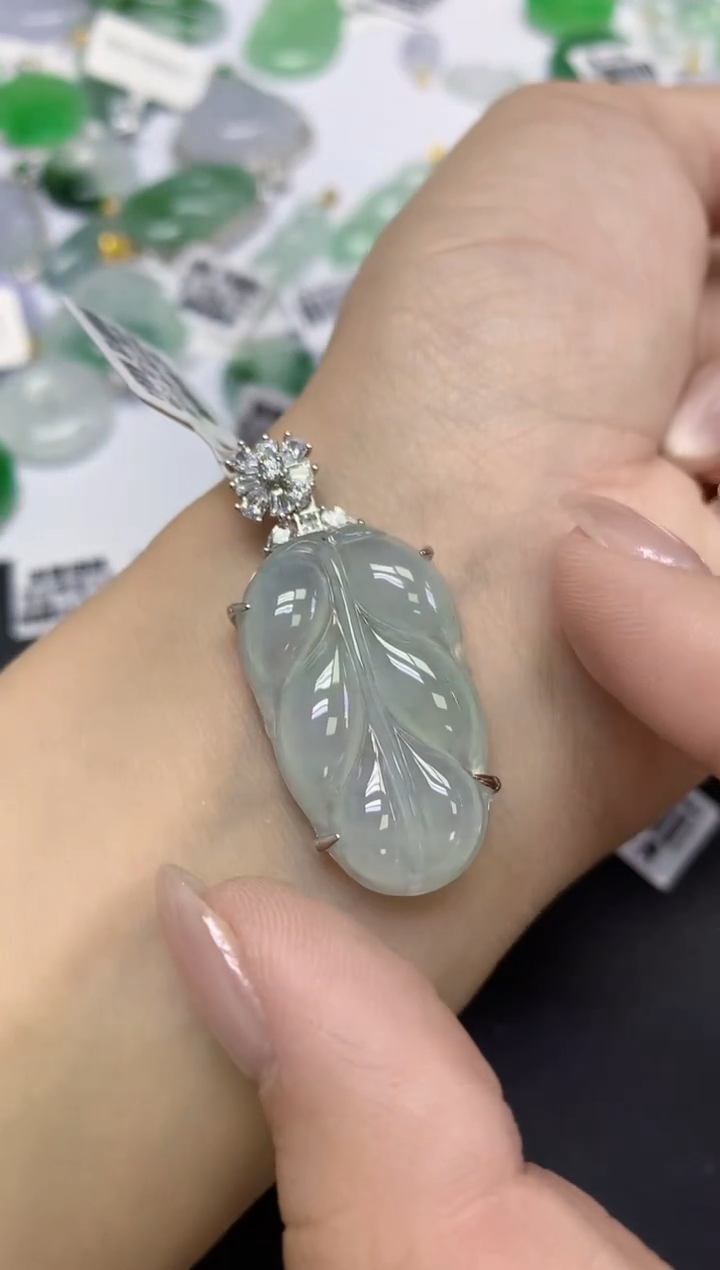 颈饰未镶嵌翡翠天然缅甸翡翠A货百元以上9元证书费自理