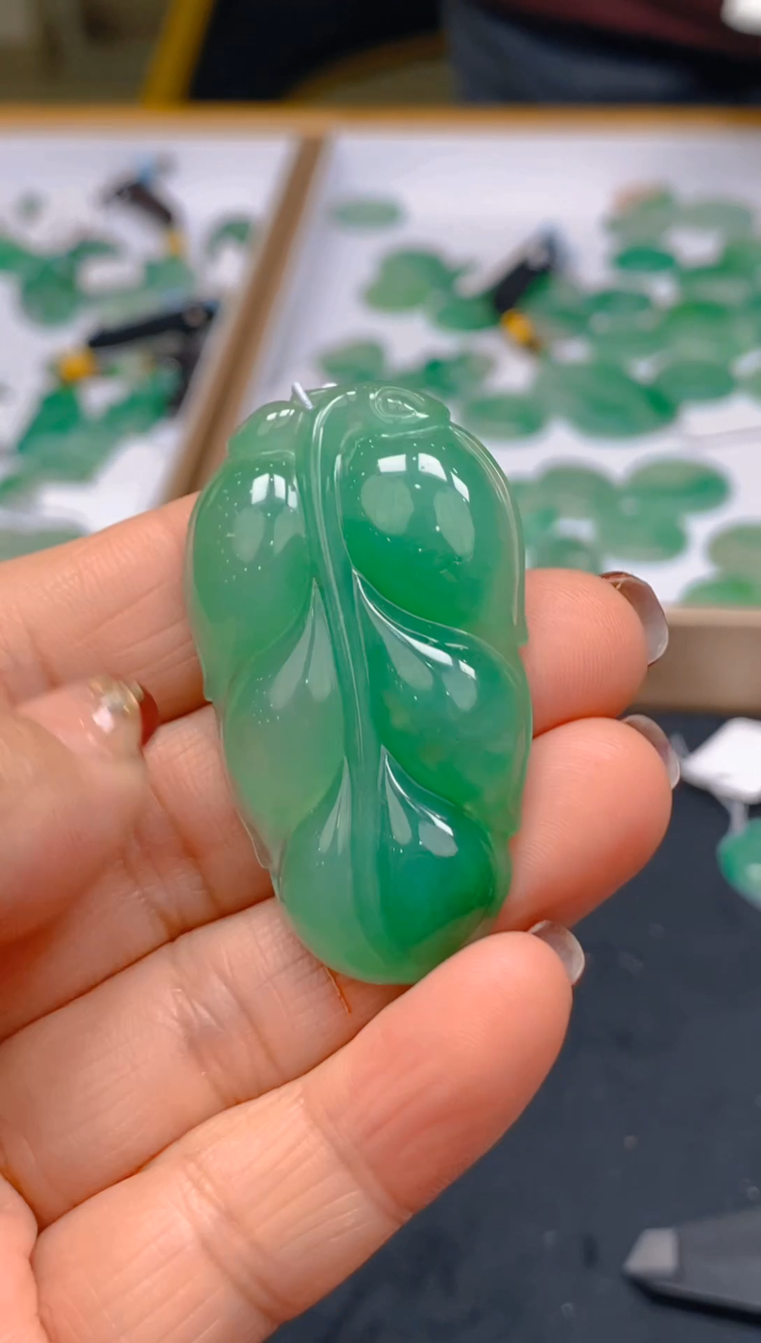 【闪购商品】石英质玉颈饰未镶嵌冰美人非洲翠A货，冰种045