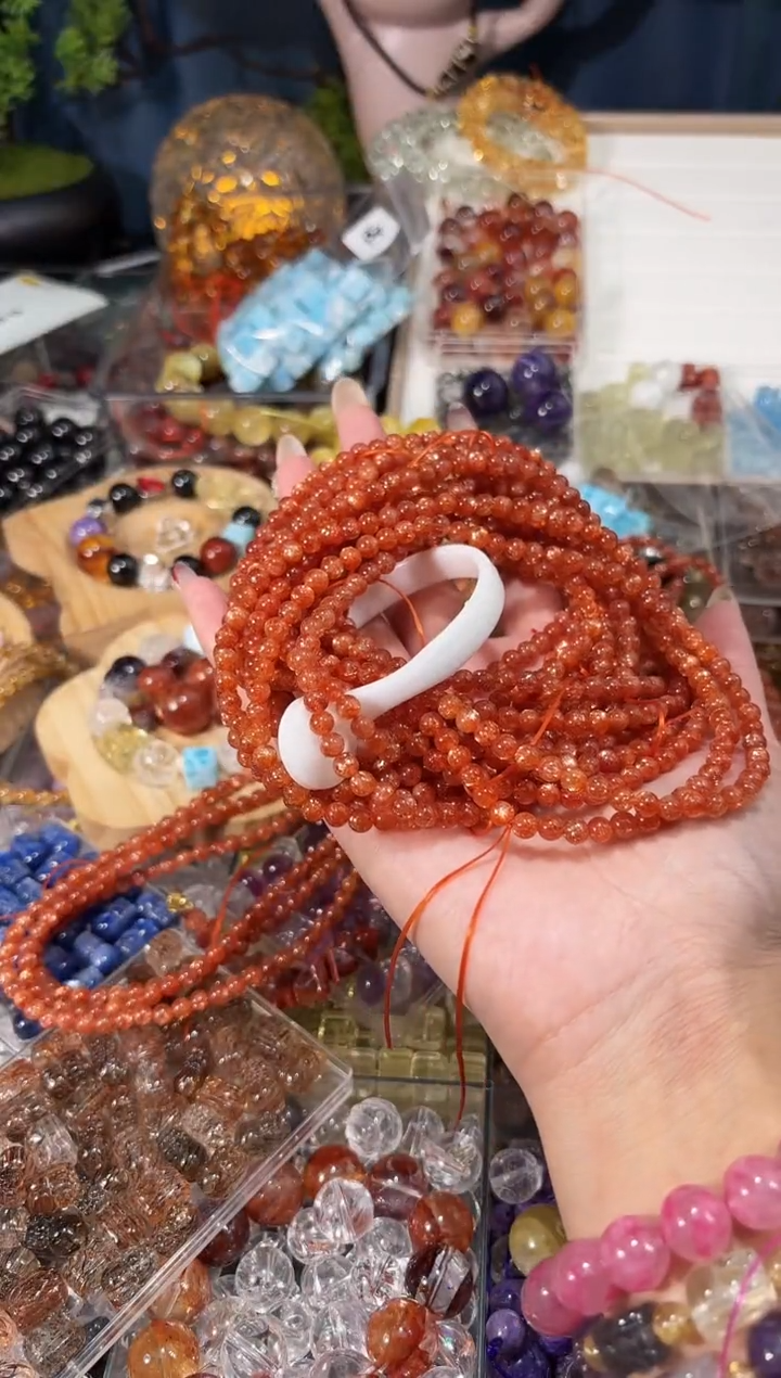 【闪购商品】日光石手串未镶嵌金太阳三圈卡5拍6